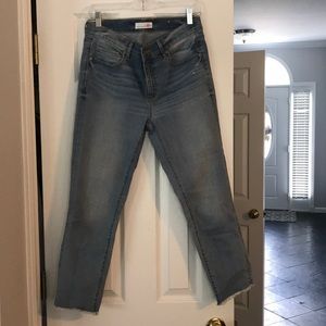 Loft light blue cropped modern skinny jeans